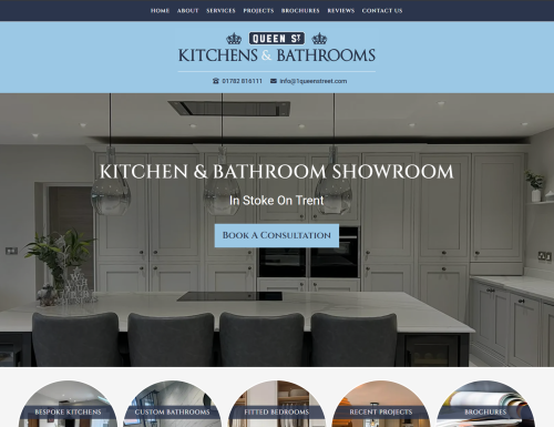 Web Design For Queen Street Kitchens and Bathrooms